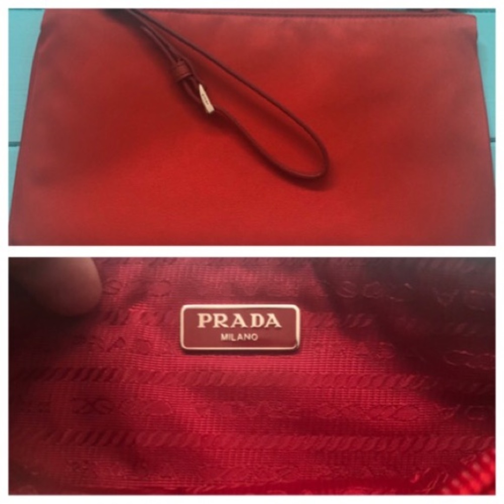 PRADA-AUTHENTIC NWT Tessuto Nylon/Leather WRISTLET - Picture 2 of 8